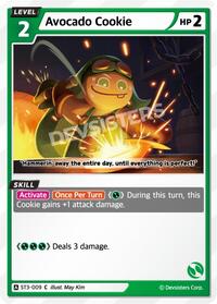 Avocado Cookie #ST3-009 from Starter Deck Assortment 1 Pokemon card image