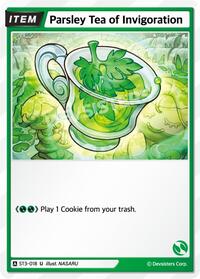 Parsley Tea of Invigoration #ST3-018 from Starter Deck Assortment 1 Pokemon card image