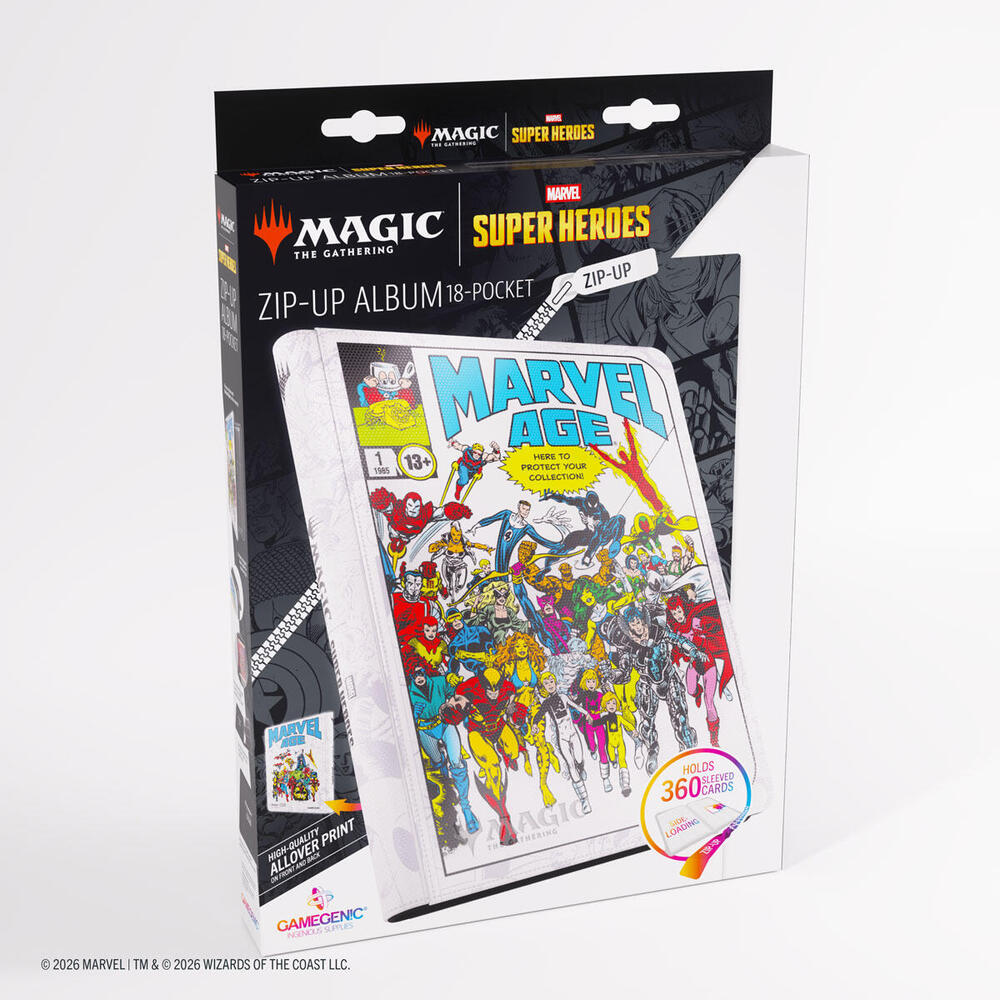 Magic: The Gathering Marvel Superheroes Zip-Up Album 18-Pocket