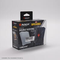 GameGenic Card Sleeves Magic: The Gathering Marvel Superheroes Double Sleeving Pack - Comic Burst Black
