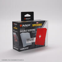 GameGenic Card Sleeves Magic: The Gathering Marvel Superheroes Double Sleeving Pack - Comic Burst Red