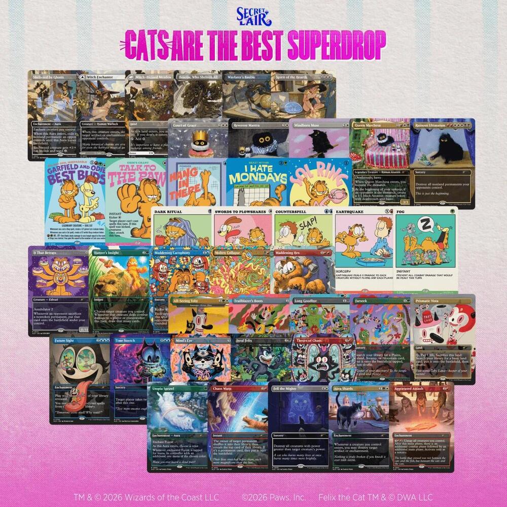 Secret Lair Cats Are the Best Superdrop: Nine Lives Non-Foil