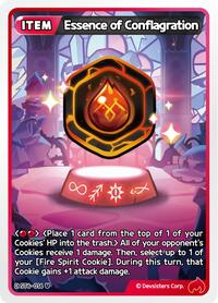 Essence of Conflagration #ST6-014 from Starter Deck Assortment 2: Legendary Cookie Pokemon card image