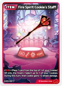 Fire Spirit Cookie's Staff #ST6-015 from Starter Deck Assortment 2: Legendary Cookie Pokemon card image