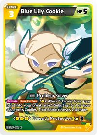 Blue Lily Cookie #ST7-001 from Starter Deck Assortment 2: Legendary Cookie Pokemon card image