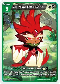 Red Panna Cotta Cookie #ST8-004 from Starter Deck Assortment 2: Legendary Cookie Pokemon card image