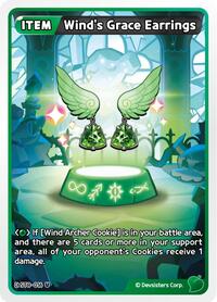 Wind's Grace Earrings #ST8-016 from Starter Deck Assortment 2: Legendary Cookie Pokemon card image