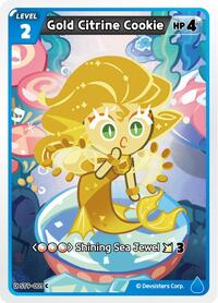 Gold Citrine Cookie #ST9-001 from Starter Deck Assortment 2: Legendary Cookie Pokemon card image