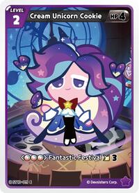 Cream Unicorn Cookie #ST10-011 from Starter Deck Assortment 2: Legendary Cookie Pokemon card image