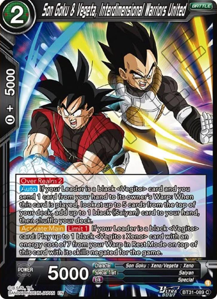 Son Goku & Vegeta, Interdimensional Warriors United - Impact