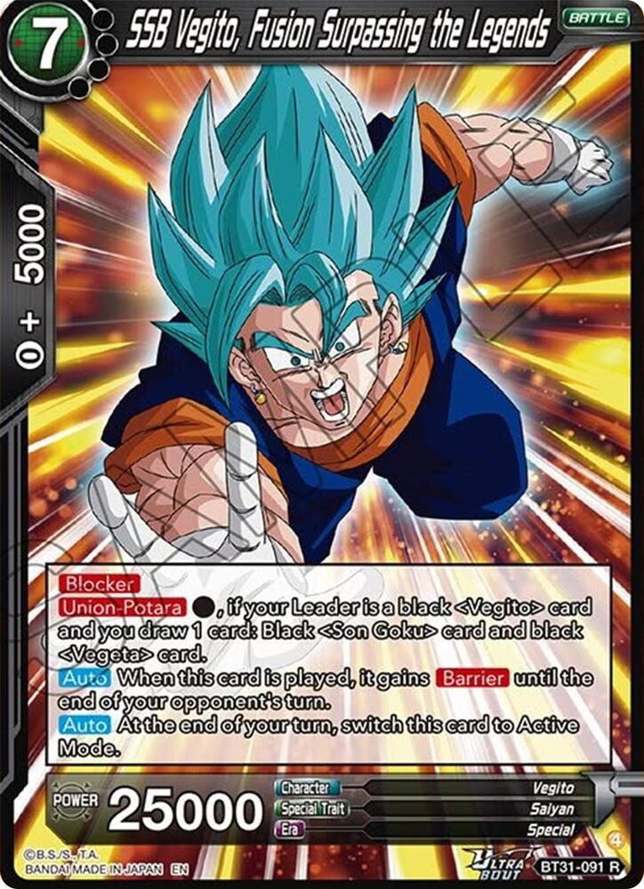 SSB Vegito, Fusion Surpassing the Legends #BT31-091 — Impact Beyond Dimensions