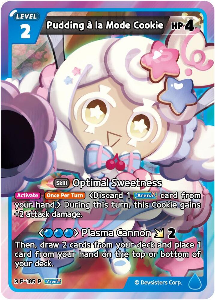 Pudding a la mode Cookie (105) - Promotion Cards - CookieRun