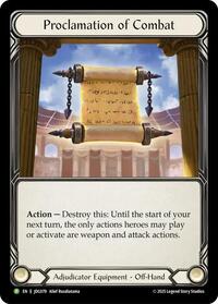 Proclamation of Combat - JDG078 #JDG078 from Flesh and Blood: Promo Cards Pokemon card image