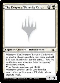 The Keeper of Favorite Cards (8/20/2025) from Un-Known Event Playtest Cards Pokemon card image