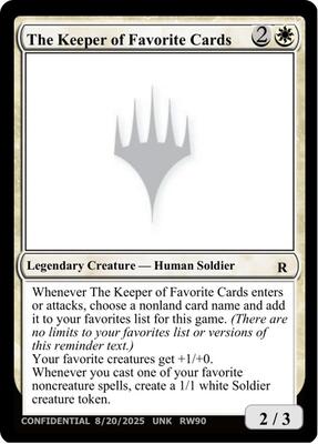The Keeper of Favorite Cards