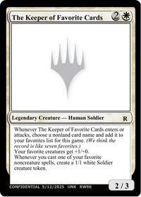 The Keeper of Favorite Cards (5/12/2025) from Un-Known Event Playtest Cards Pokemon card image