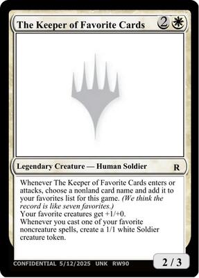 The Keeper of Favorite Cards
