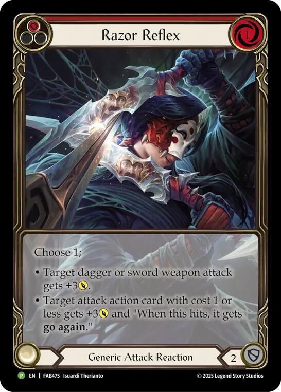 屈性回避(RF/ANQ008/JP/FAB/Flesh and Blood) Razor Reflex (Red) - FAB475 - Flesh and Blood: Promo Cards - Flesh