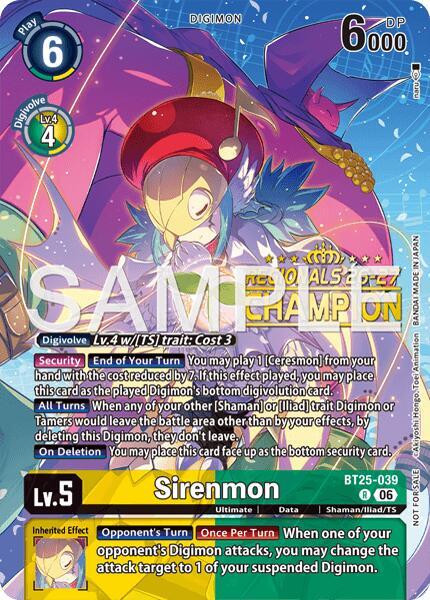 Sirenmon (Regionals 26-27 Season 2 Champion) - Dual Revolution