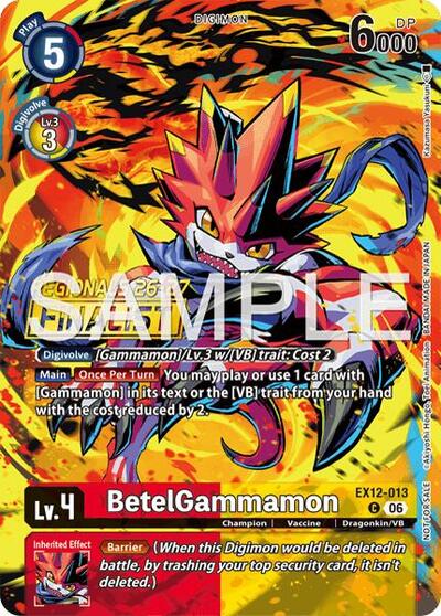 BetelGammamon (Regionals 26-27 Season 2 Finalist) Digital World Shambala Common Digimon card — value and price