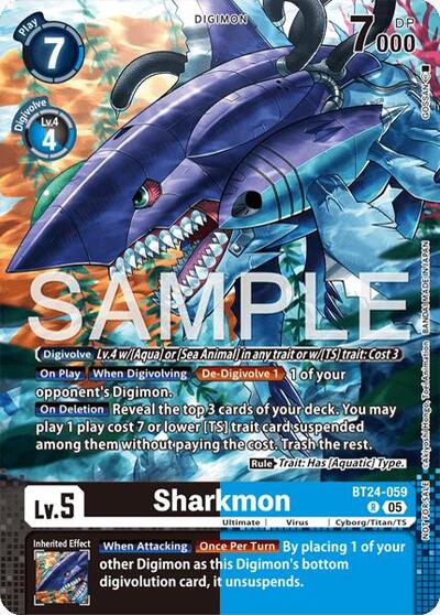 Sharkmon (Event Pack 10) Time Stranger Rare Digimon card — value and price