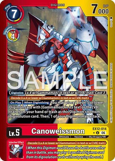 Canoweissmon (Limited Foil) Digital World Shambala card price