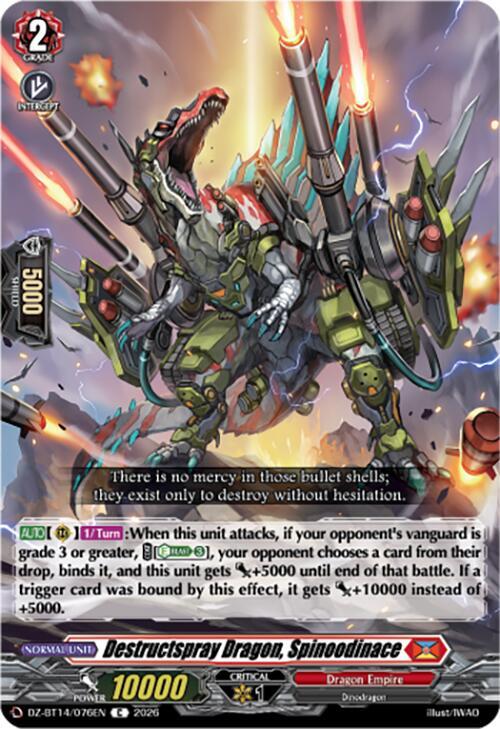 vanguard dsip Destructspray Dragon, Spinoodinace - DZ-BT14: Envoys of the Crimson Moon -  Cardfight Vanguard