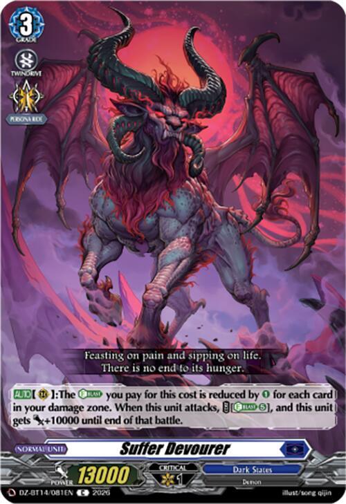 Suffer Devourer - DZ-BT14: Envoys of the Crimson Moon - Cardfight