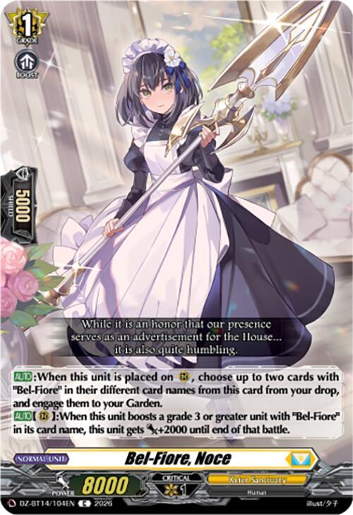 Bel-Fiore, Noce - DZ-BT14: Envoys of the Crimson Moon - Cardfight
