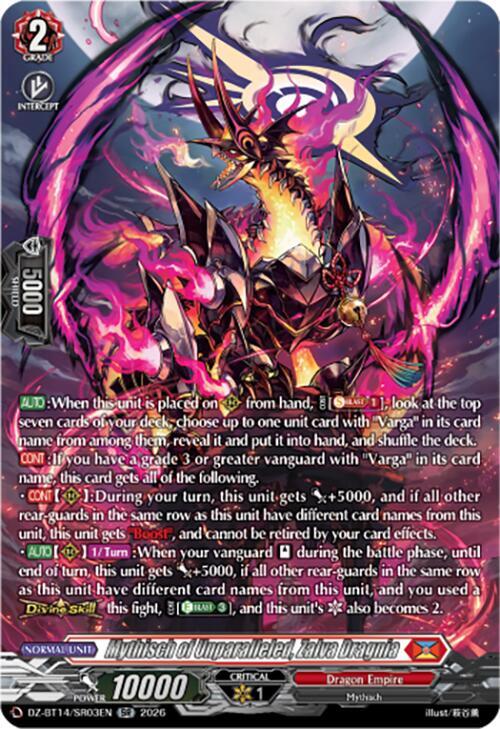 Mythisch of Unparalleled, Zalva Dragnia (SR) - DZ-BT14: Envoys of