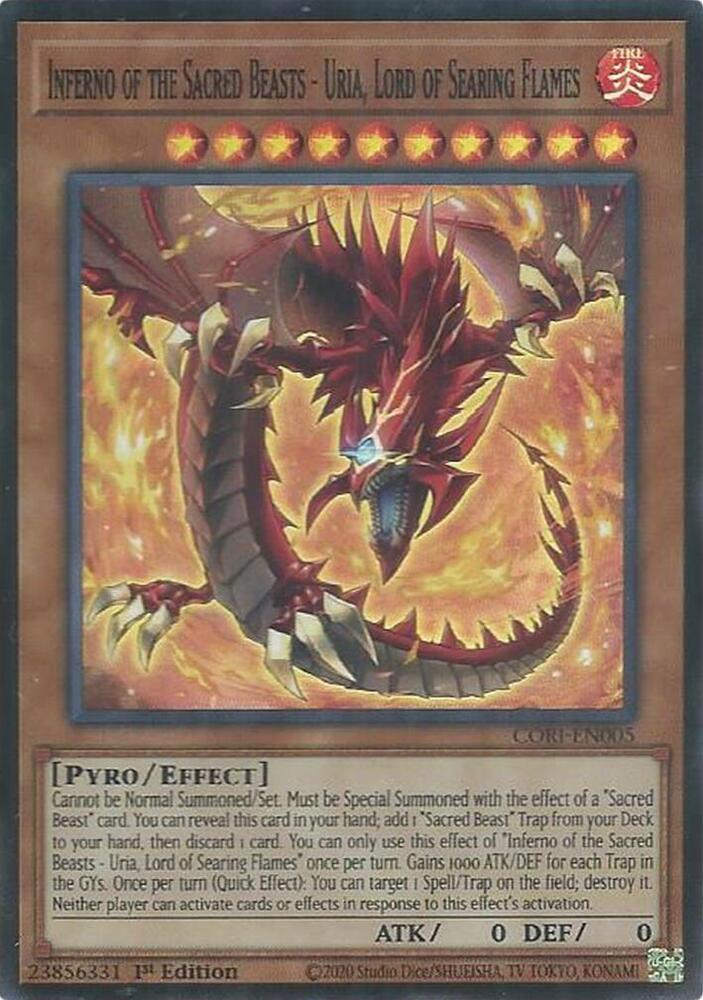Inferno of the Sacred Beasts Uria Lord of Searing Flames