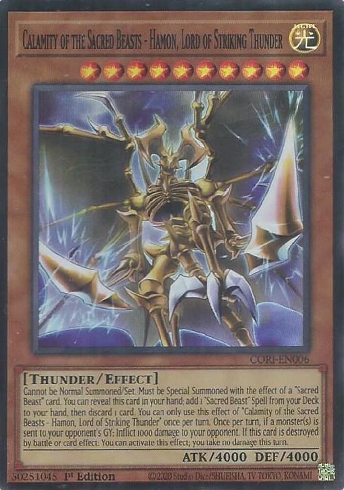 Calamity of the Sacred Beasts Hamon Lord of Striking Thunder