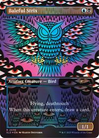 Baleful Strix (2070) (Rainbow Foil) #2070 from Secret Lair Drop Series Pokemon card image