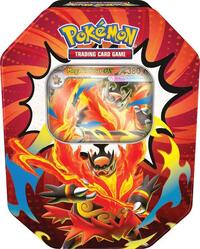 Ascended Heroes Tin [Mega Emboar ex] from ME: Ascended Heroes Pokemon card image