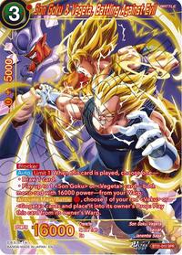 Son Goku & Vegeta, Battling Against Evil (SPR) #BT31-010 from Impact Beyond Dimensions Pokemon card image