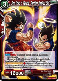Son Goku & Vegeta, Battling Against Evil #BT31-010 from Impact Beyond Dimensions Pokemon card image