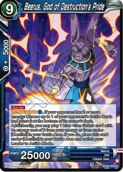 Beerus, God of Destruction's Pride
