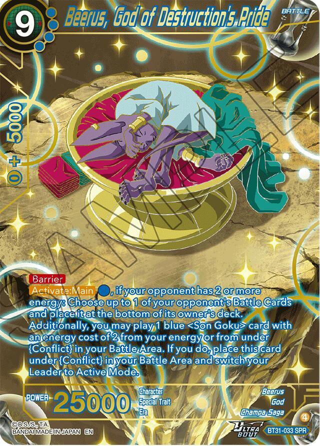 Beerus, God of Destruction's Pride (SPR) #BT31-033 — Impact Beyond Dimensions