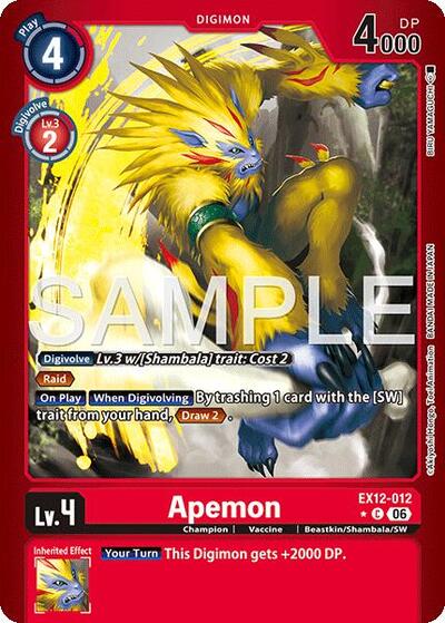 Apemon (Limited Foil) card