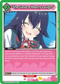 "She Gave a Hearty Laugh." (UE21BT/RLY-1-081) card