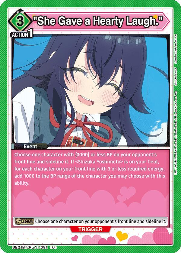She Gave a Hearty Laugh.