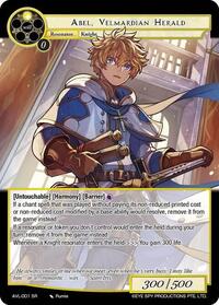 Abel, Velmardian Herald - Force of Will Attack on Velmardia trading card