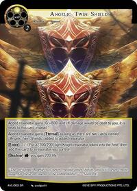 Angelic Twin Shields - Force of Will Attack on Velmardia trading card