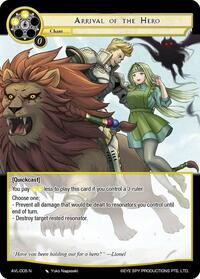 Arrival of the Hero - Force of Will Attack on Velmardia trading card
