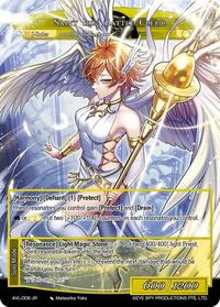 Clumsy Devotee, Saint Iris // Saint Iris, Battle Cleric - Force of Will Attack on Velmardia trading card