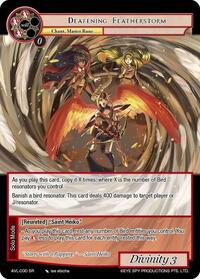 Deafening Featherstorm - Force of Will Attack on Velmardia trading card