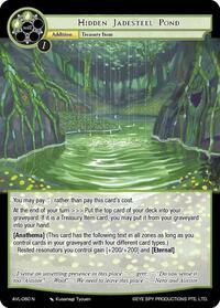 Hidden Jadesteel Pond - Force of Will Attack on Velmardia trading card