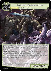 Jadesteel Dragonslayers - Force of Will Attack on Velmardia trading card