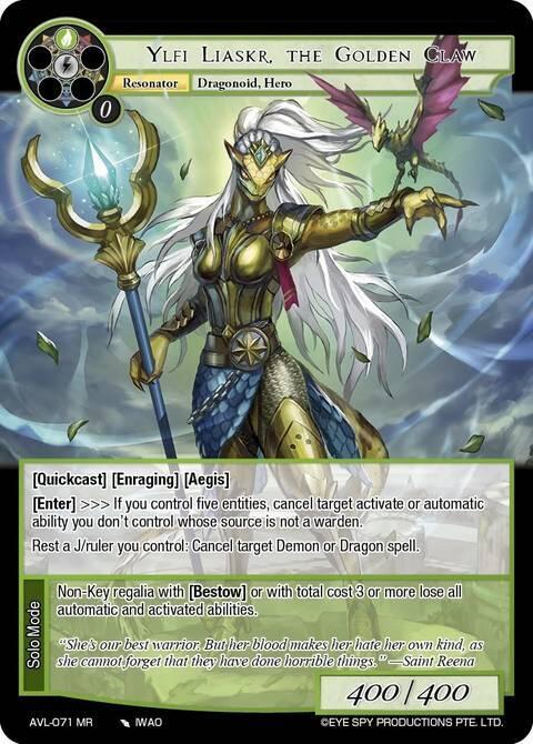 Ylfi Liaskr, the Golden Claw - Attack on Velmardia - Force of Will
