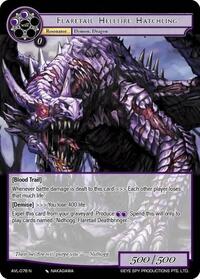 Flaretail Hellfire Hatchling - Force of Will Attack on Velmardia trading card